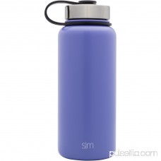 Simple Modern 22oz Summit Waterbottle + Extra Lid - Vacuum Insulated Double Wall Fits Cup Holders 18/8 Stainless Steel Flask - Hydro Travel Mug - Aqua Rain 567919852